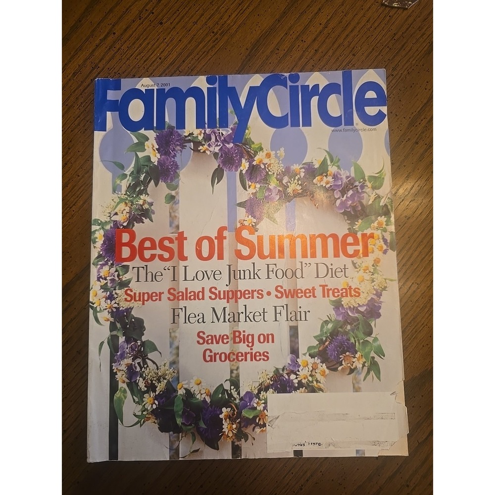 Family Circle Magazine August 7, 2001 Best Of Summer Super Salad Sweet Treats